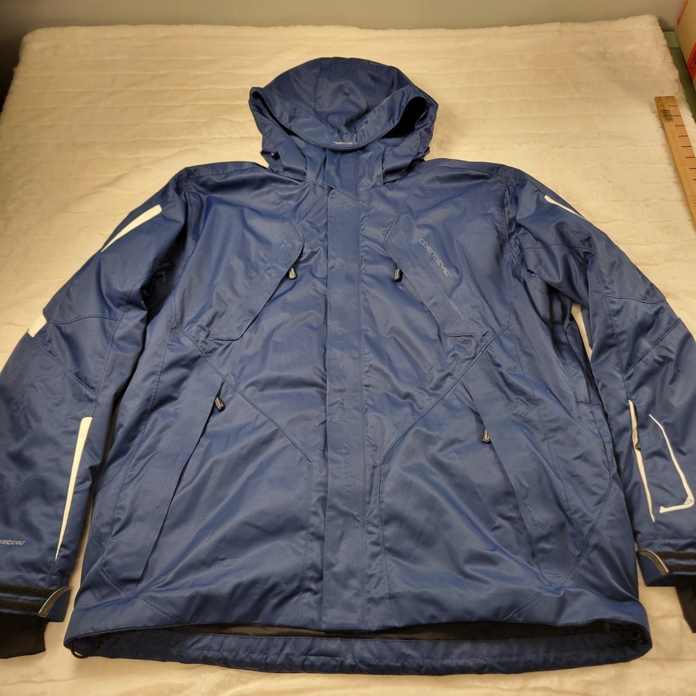 Obermeyer Hawkeye Ski Jacket Mens XL Recco Rescue Reflect Thinsulate Blue